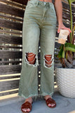 namcoverse High Rise Distressed Straight Jeans