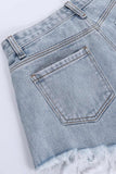 namcoverse High Waist Distressed A-line Short Jeans