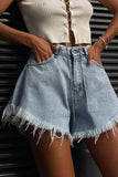 namcoverse High Waist Distressed A-line Short Jeans