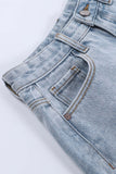 namcoverse High Waist Distressed A-line Short Jeans