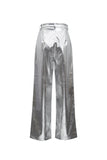 namcoverse High Waist Reflective PU Leather Pants