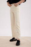 namcoverse High Waist Solid Color Straight Jeans