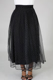 namcoverse High Waist Polka Dot Mesh Skirt