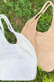 namcoverse Hollow-out Crochet Knitted Tote Bag