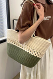 namcoverse Hollow-out Polka Dot Straw Tote Bag