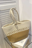 namcoverse Hollow-out Polka Dot Straw Tote Bag