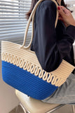 namcoverse Hollow-out Polka Dot Straw Tote Bag