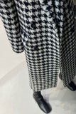 namcoverse Houndstooth Back Slit Long Coat