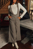 namcoverse Houndstooth Sleeveless Wide Leg Jumpsuits