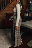 namcoverse Houndstooth Sleeveless Wide Leg Jumpsuits