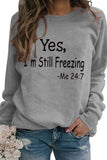 namcoverse I'm Still Freezing Printed Sweatshirt