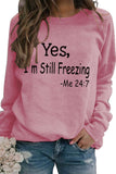 namcoverse I'm Still Freezing Printed Sweatshirt