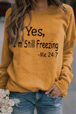 namcoverse I'm Still Freezing Printed Sweatshirt