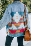 namcoverse Irregular Colorblock Patchwork Denim Jacket