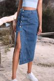 namcoverse Irregular Slit Denim Skirt