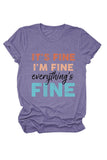 namcoverse It's Fine I'm Fine Printed T-shirt