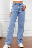 namcoverse High Waist Pocket Straight Leg Jeans