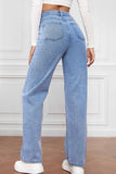 namcoverse High Waist Pocket Straight Leg Jeans