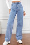 namcoverse High Waist Pocket Straight Leg Jeans