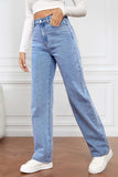 namcoverse High Waist Pocket Straight Leg Jeans