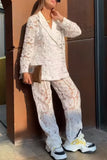 namcoverse Lace Blazers Long Pants Suits