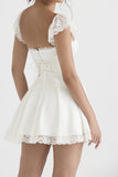 namcoverse Lace Patchwork Strappy Corset Dress