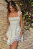 namcoverse Lace Patchwork Strappy Corset Dress