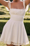 namcoverse Lace Patchwork Strappy Corset Dress