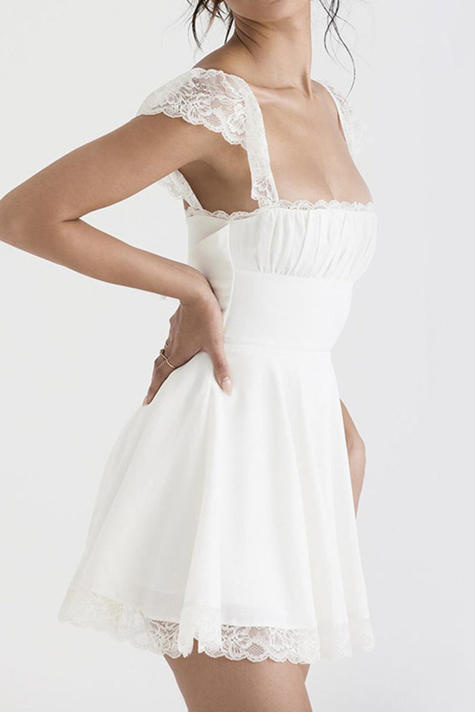 namcoverse Lace Patchwork Strappy Corset Dress
