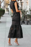 namcoverse Lace Patchwork Loose Maxi Dress