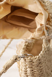 namcoverse Lace Bow Handmade Straw Bag