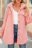 namcoverse Lapel Solid Single-breasted Plush Coat