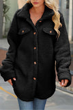 namcoverse Lapel Solid Single-breasted Plush Coat