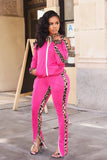 namcoverse Leopard Print Patchwork Tracksuits Suits