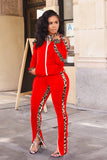 namcoverse Leopard Print Patchwork Tracksuits Suits