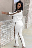 namcoverse Leopard Print Patchwork Tracksuits Suits