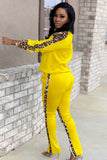 namcoverse Leopard Print Patchwork Tracksuits Suits