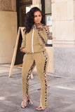 namcoverse Leopard Print Patchwork Tracksuits Suits