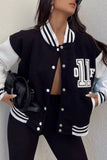 namcoverse Letter Print Baseball Jacket