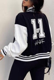 namcoverse Letter Print Baseball Jacket