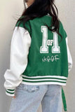 namcoverse Letter Print Baseball Jacket