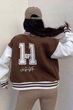 namcoverse Letter Print Baseball Jacket