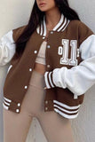 namcoverse Letter Print Baseball Jacket