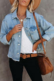 namcoverse Light Blue Distressed Washed Denim Jacket