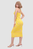 namcoverse Line Knit Backless Halter Dress