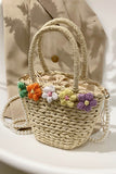 namcoverse Little Flower Handmade Straw Crossbody Bag