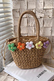 namcoverse Little Flower Handmade Straw Crossbody Bag