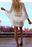 namcoverse Mesh Lace Crochet Cover-up Dress