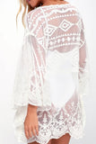 namcoverse Mesh Lace Crochet Cover-up Dress