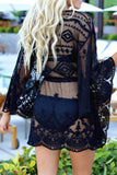 namcoverse Mesh Lace Crochet Cover-up Dress